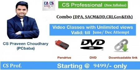 CS Professional New Syllabus (CRVI, SA&DD, Gov & Ethics,Drafting) Combo By CS Praveen Choudhary