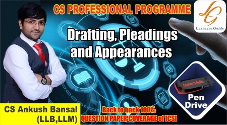 Drafting Pleadings & Appearances CS Prof. New by CS Ankush Bansal