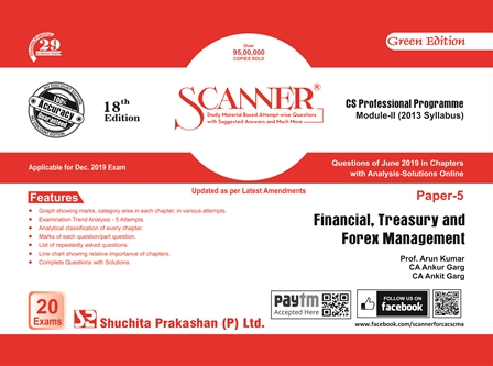 Financial Treassury & Forex Management Solved Scanner CS Professional Programme Module-2 (2013 Syllabus) Paper-5