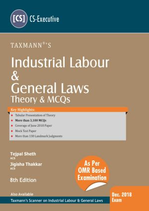 Industrial Labour & General Laws CS Executive Taxmann Book By Tejpal Seth & Jigisha Thakkar