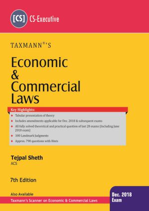 Economic & Commercial Laws CS Executive Taxmann Book by Tejpal Seth