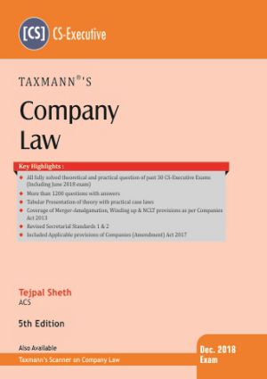 Company Law CS Executive Taxmann Book by Tejpal Seth