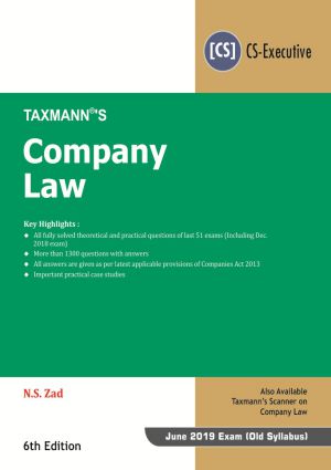 Company Law CS Executive Taxmann Book By NS Zad