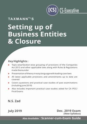 Setting Up of Business Entities & Closure Taxmann Book