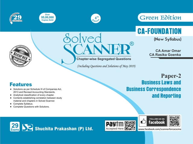 P-2 Business Laws & Business Correspondence & Reporting Solved Scanner CA Foundation (New Syllabus)