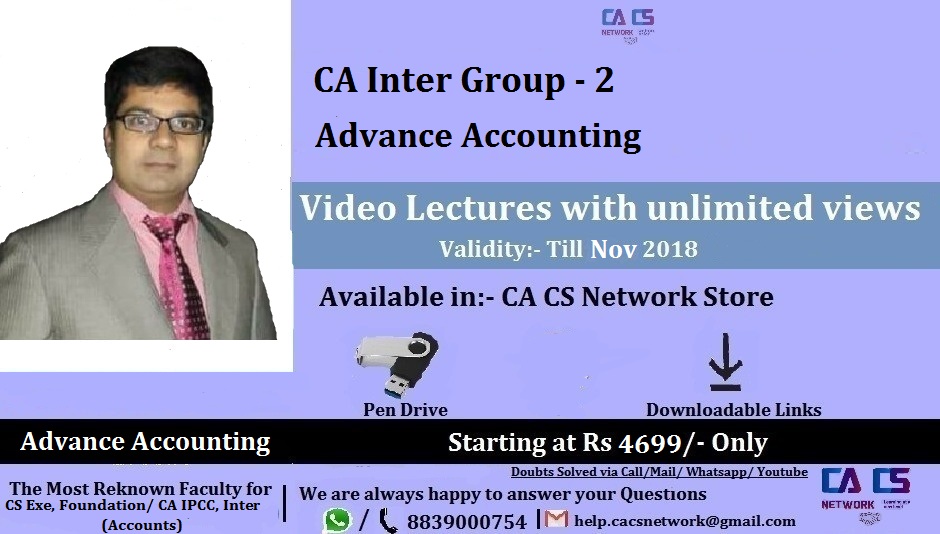 Advance Accounting CA Inter Lectures by CA/ CMA Santosh Kumar