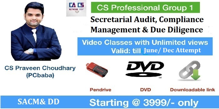 Secretarial Audit, Compliance Management & DD CS Prof. Old Syllabus (By CS Praveen Choudhary)