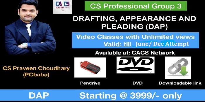 Drafting Appearances & Pleadings (By:- Praveen Choudhary) CS Prof Old Syllabus