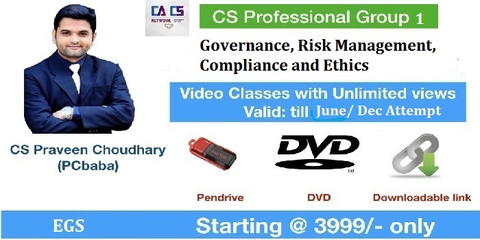 Governance, Risk Management, Compliance and Ethics CS Prof New Syllabus By CS Praveen Choudhary