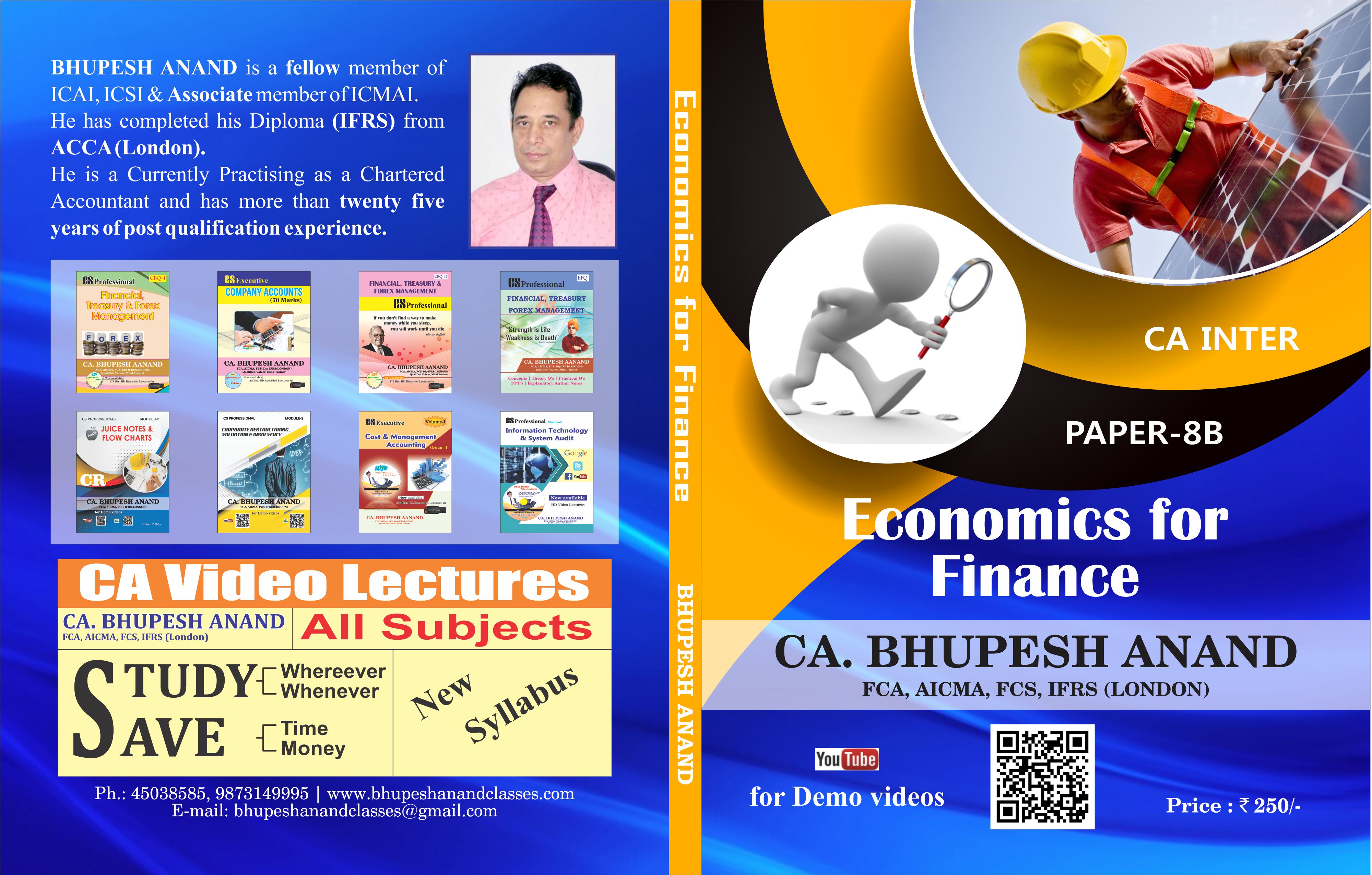 Economic for Finance Book for CA Inter By CA Bhupesh Anand