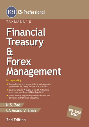 Financial Treassury & Forex Management Taxmann Book By NS ZAD & Anand V.Shah