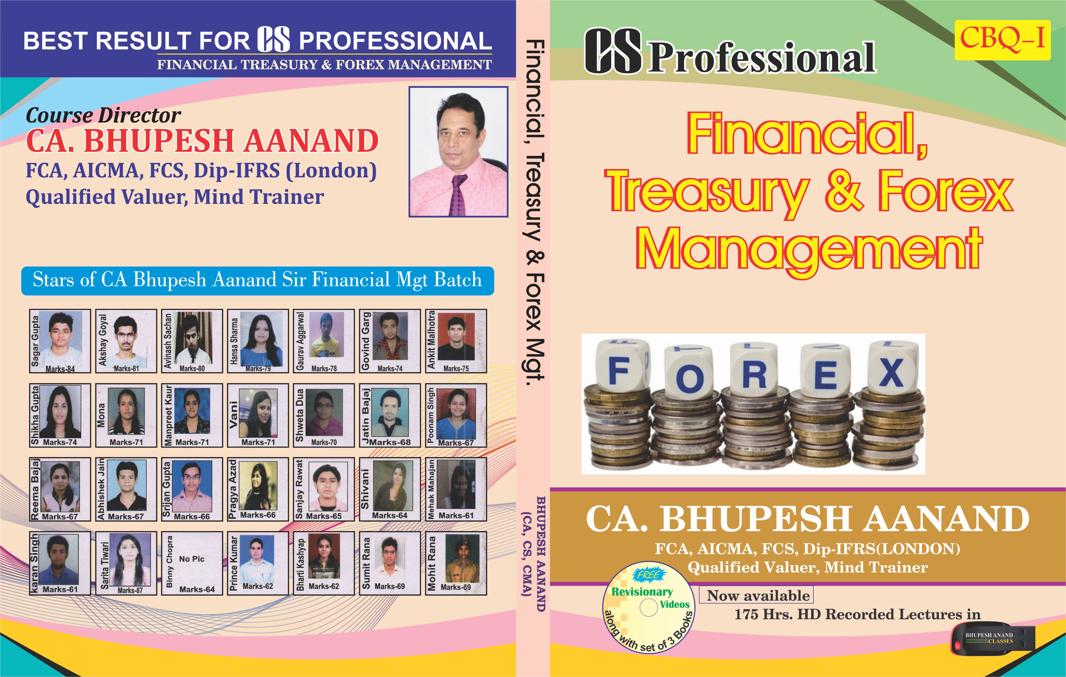 CS Prof. Financial, Treassury & Forex Management Book By CA Bhupesh Anand