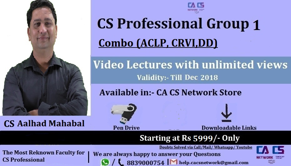 CS Professional Group 1 Combo By CS Aalhad Mahabal