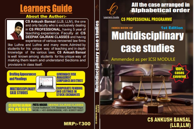 Multidisciplinary case studies index book CS Prof.