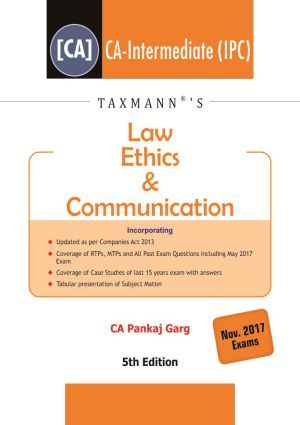 Laws, Ethics & Communication CA Intermediate Taxmann Book by Pankaj Garg