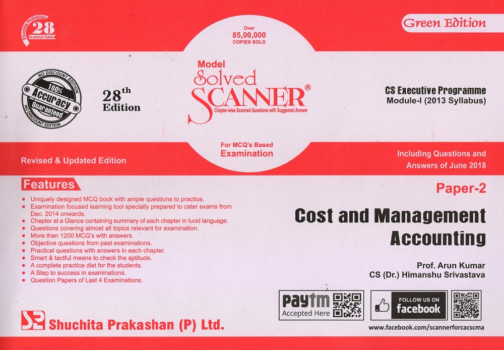 Cost & Management Accounting Solved Scanner CS Executive Programme Module-I (2013 Syllabus) Paper-2