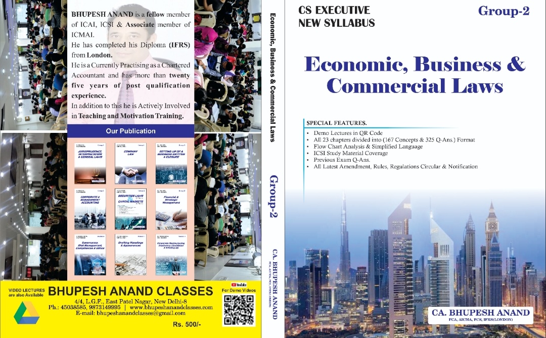 Economic, Business & Commercial Laws Book By Prof. Bhupesh Anand