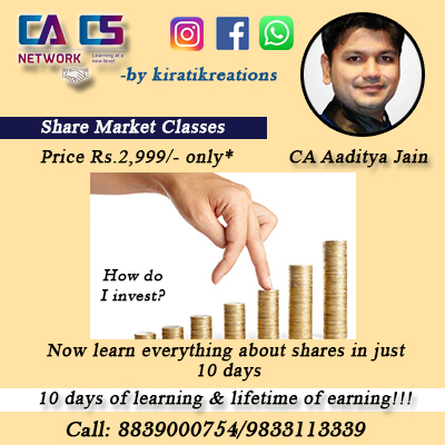 Stock Market Classes By CA Aditya Jain