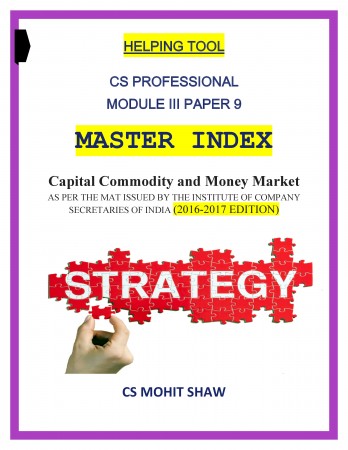 CS Prof Capital Commodity and money market Master Index Book