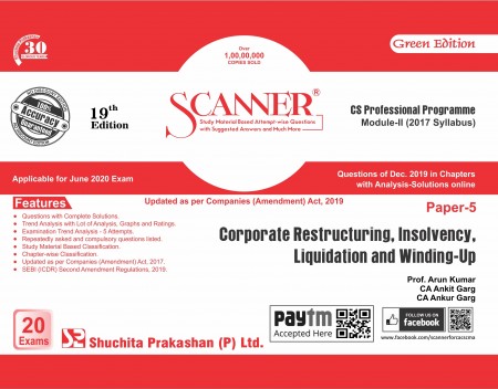 Corporate Restructuring, Insolvency, Liquidation and Winding-Up CS Prof. New syllabnus Shuchita Prakashan solved scanner