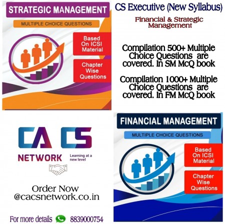 CS Executive (New Syllabus) Financial & Strategic Management MCQ Book By CS mohit Shaw
